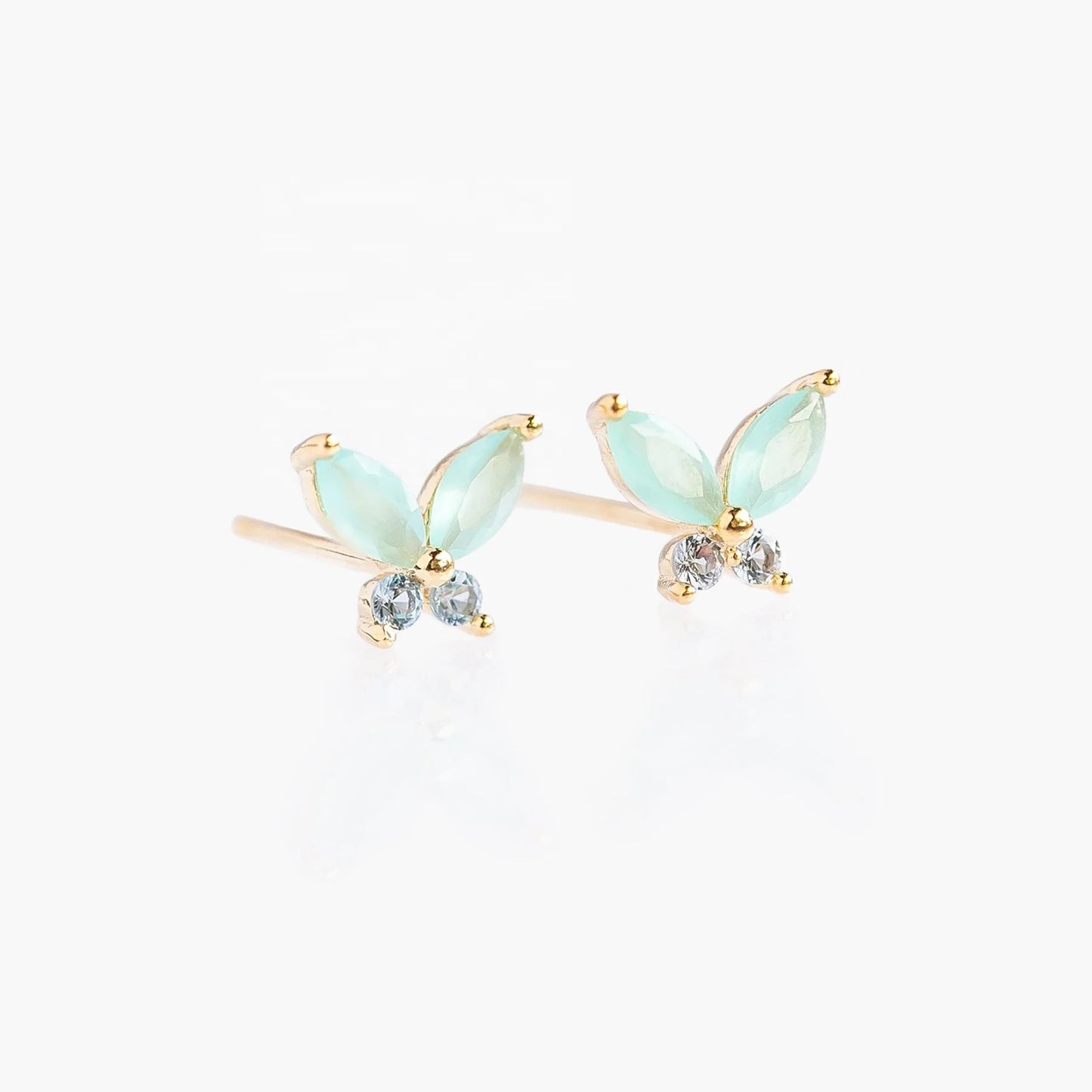 Butterfly bling cz cute mini stud earring