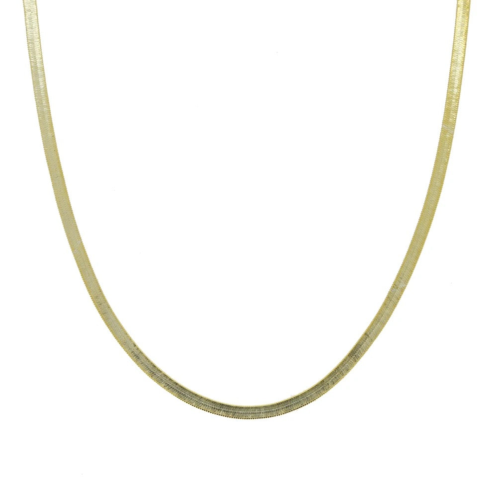 Snake bone herringbone chain necklace