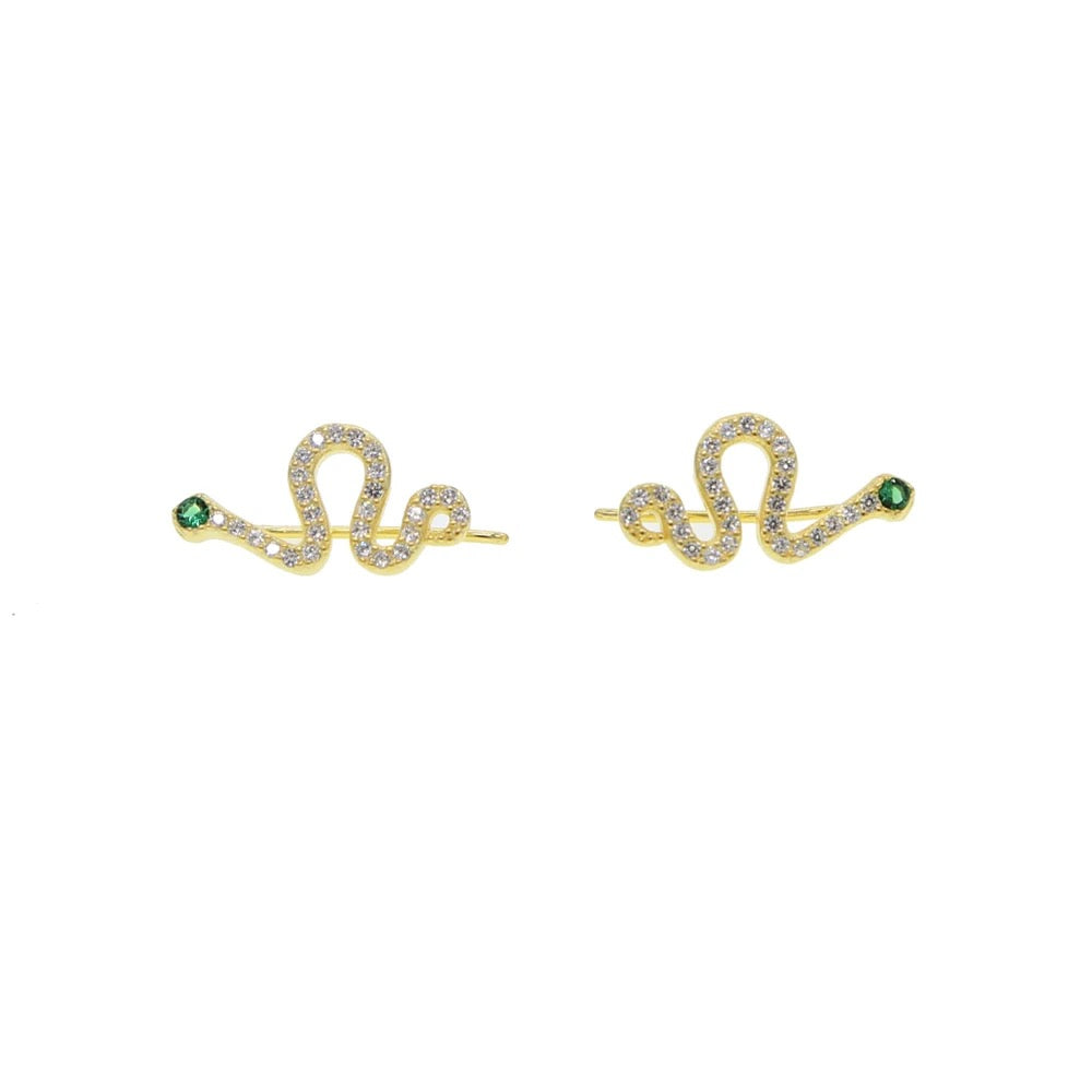 Animal earring vermeil small snake ear climber delicate