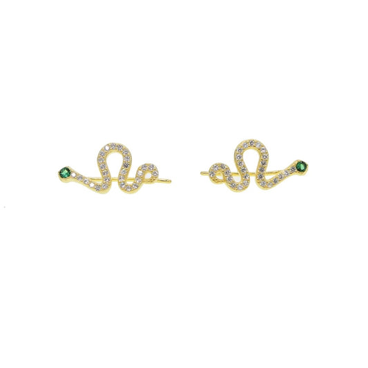 Animal earring vermeil small snake ear climber delicate