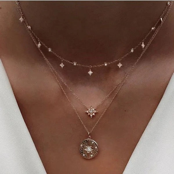 Fine cz drop choker necklace